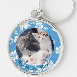 Schattigee Pet Lover Cat Custom Photo Sleutelhange Sleutelhanger