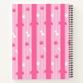 Schattigee Pet Pattern Logo Book voor Designer Notitieboek (Achterkant)