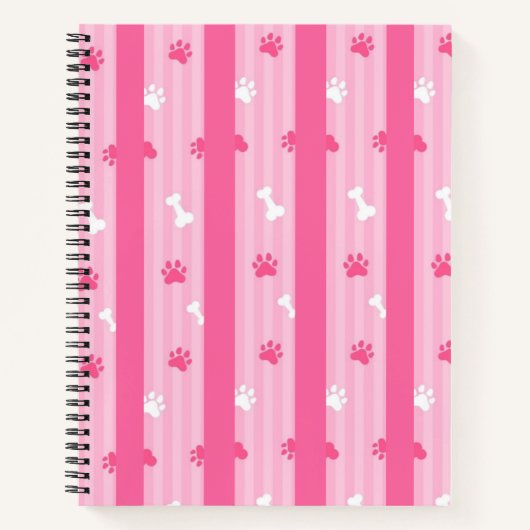 Schattigee Pet Pattern Logo Book voor Designer Notitieboek (Voorkant)