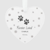 Schattigee Pet Paw Print Custom Christmas Elegent  Ornament (voorkant)