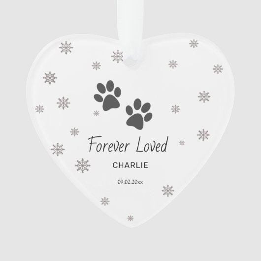 Schattigee Pet Paw Print Custom Christmas Elegent  Ornament (voorkant)