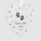 Schattigee Pet Paw Print Custom Christmas Elegent  Ornament (voorkant)