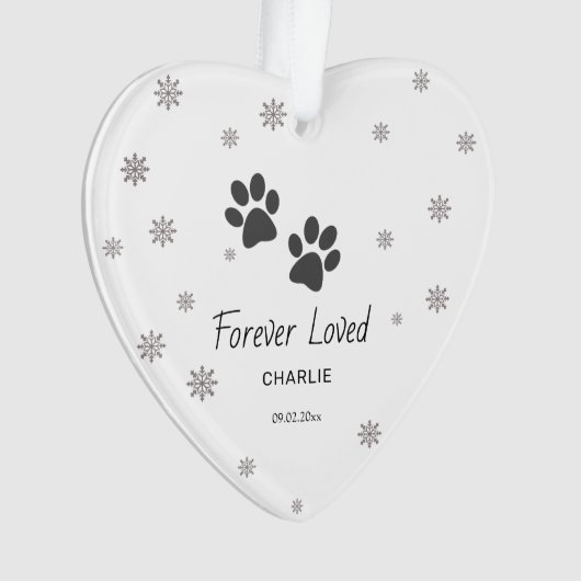 Schattigee Pet Paw Print Custom Christmas Elegent  Ornament (voorkant)