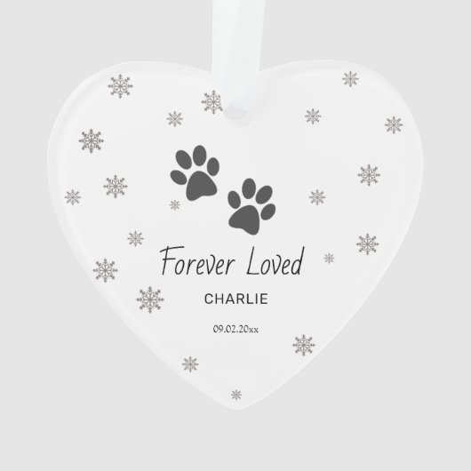 Schattigee Pet Paw Print Custom Christmas Elegent  Ornament (achterkant)