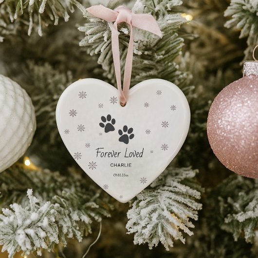 Schattigee Pet Paw Print Custom Christmas Elegent  Ornament