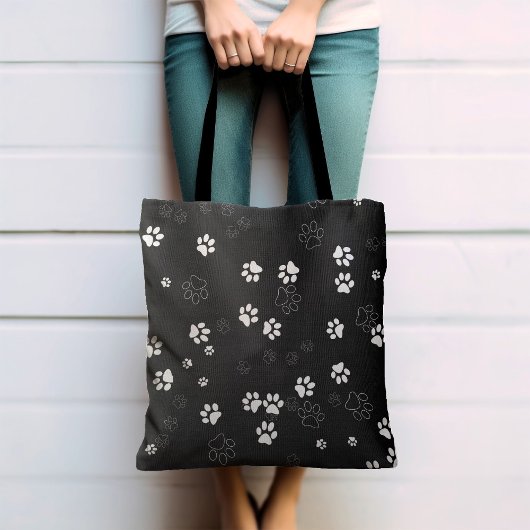 Schattigee PET Paw Prints Tote Bag