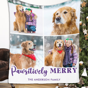 Schattigee Pet Photo Collage Gepersonaliseerde Hon Fleece Deken