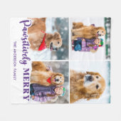 Schattigee Pet Photo Collage Gepersonaliseerde Hon Fleece Deken (Voorkant (Horizontaal))