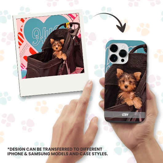 Schattigee Pet Photo Dog of Cat Pet's Name iPhone Hoesje