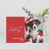 Schattigee Pet Photo Holiday Kaart (Staand voorkant)