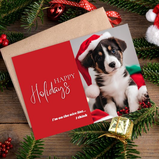 Schattigee Pet Photo Holiday Kaart