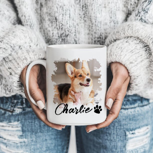 Schattigee Pet Photo Naam & Paw Print Koffiemok