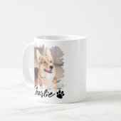 Schattigee Pet Photo Naam & Paw Print Koffiemok (Voorkant links)