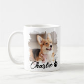 Schattigee Pet Photo Naam & Paw Print Koffiemok (Links)