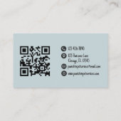 Schattigee Pet Sitter Blue Cat Dog QR-code Visitekaartje (Achterkant)