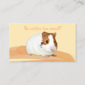Schattigee Pet Sitter Guinee Pig QR Code Visitekaa Visitekaartje (Voorkant)