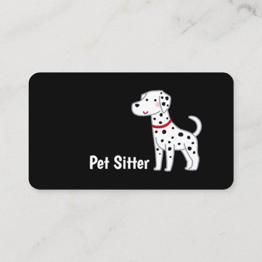 Schattigee Pet Sitter Visitekaartje – Zwart & Wit (Achterkant)