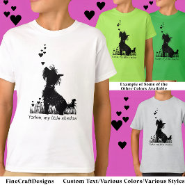 Schattigee Pet Yorkie Terrier Aangepaste naam of o T-shirt