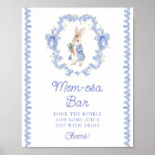 Schattigee Peter Rabbit Baby shower Mom-osa Bar Poster (Voorkant)