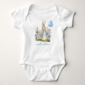Schattigee Peter Rabbit Bunny Boy Naam Romper (Voorkant)