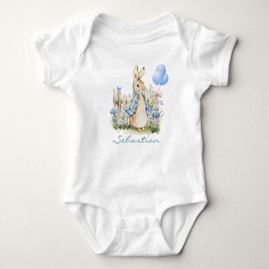 Schattigee Peter Rabbit Bunny Boy Naam Romper (Voorkant)