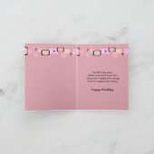 Schattigee peuter op het strand verjaardag Wenskaa Kaart (Binnen)