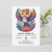 Schattigee Phoenix Wonderland Whimsical Verjaardag Kaart (Staand voorkant)