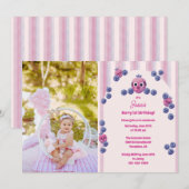 Schattigee Photo Berry Eerste Verjaardag Kinder Pa Kaart (Voorkant / Achterkant)