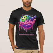 Schattigee Pickleball Dripping Planet voor sportli T-shirt (Voorkant)