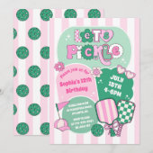 Schattigee Pickleball Girls Verjaardag Kaart (Voorkant / Achterkant)