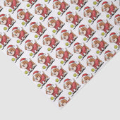 Schattigee pickleball hond met lelijke kersttrui tissuepapier (Detail)