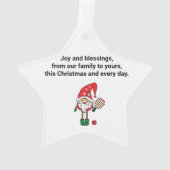 Schattigee Pickleball Merry Christmas Ornament (achterkant)