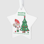 Schattigee Pickleball Merry Christmas Ornament (voorkant)