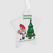 Schattigee Pickleball Merry Christmas Ornament (voorkant)