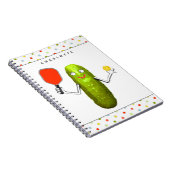 Schattigee pickleball-speler notitieboek (Rechterzijde)