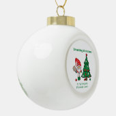 Schattigee pickleball vrolijk kerstfeest keramische bal ornament (Links)