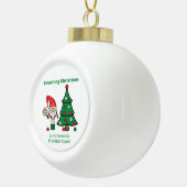 Schattigee pickleball vrolijk kerstfeest keramische bal ornament (Rechts)