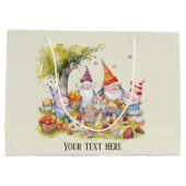 Schattigee picknick gnomen bericht toevoegen groot cadeauzakje (Achterkant)
