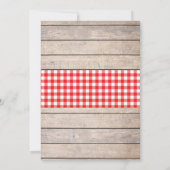 Schattigee picknick verjaardagsuitnodiging kaart (Achterkant)