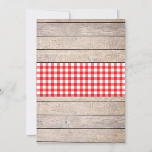 Schattigee picknick verjaardagsuitnodiging kaart (Achterkant)