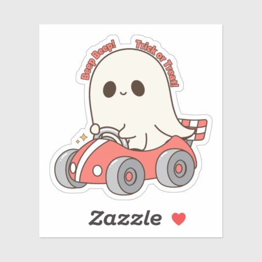 Schattigee piep piep Trick or treat Halloween Ghos Sticker (Vel)