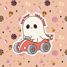 Schattigee piep piep Trick or treat Halloween Ghos Sticker