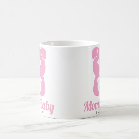 Schattigee piggy mama papa roze kleur mok (Center)