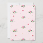 Schattigee Piggy Pink Floral Greenery Krans Baby s Kaart (Achterkant)