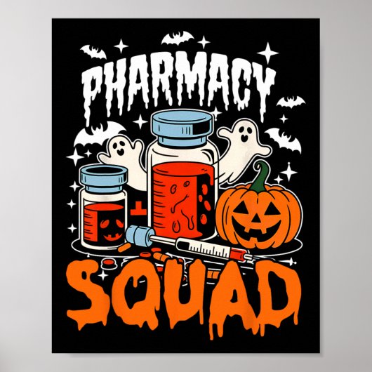 Schattigee Pillen Pharmacy Squad Apotheker Technic Poster (Voorkant)