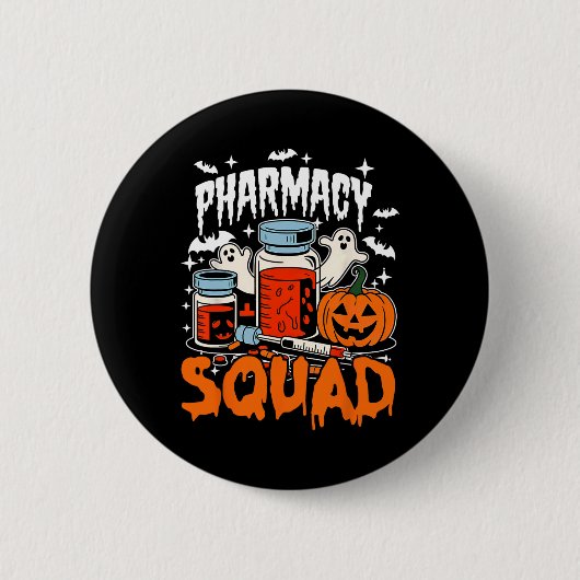 Schattigee Pillen Pharmacy Squad Apotheker Technic Ronde Button 5,7 Cm (Voorkant)