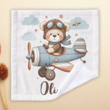 Schattigee Pilot Teddy Bear gepersonaliseerd
