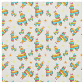 Schattigee Pinata Ezels op Wit Kinder Stof (Swatch)