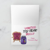 Schattigee pindakaas en gelei Valentijn Feestdagen Kaart (Binnen)