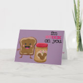 Schattigee pindakaas en gelei Valentijn Feestdagen Kaart (Voorkant)